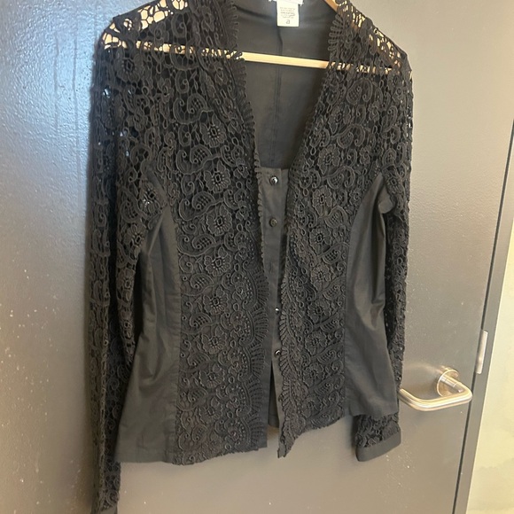 Naracamicie M NWOT Elegant Black Lace Women's blouse - Picture 5 of 15